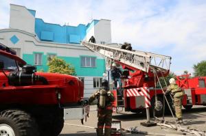 Пожар в АДМ: у спасателей прошли учения