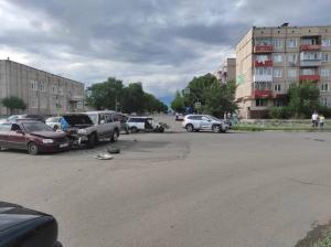 Автомобили не поделили перекрёсток в Саяногорске