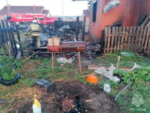 Желание приготовить шашлык привело жителей Аскиза к пожару