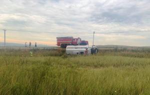 В Ширинском районе автобус с пассажирами съехал в кювет