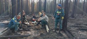 Команда парашютно-десантной пожарной службы "Лесов Хакасии" вернулась из Тувы