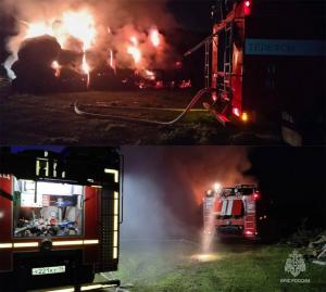 Десятки тонн сена сгорело в Хакасии в выходные