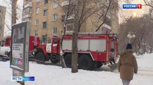 Пожар в центре Абакана