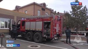 Учения пожарных в Культурно-досуговом центре