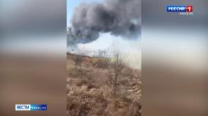 В окрестностях Саяногорска горит степь