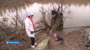 В с. Анчуль уровень реки Таштып поднималась до критической отметки