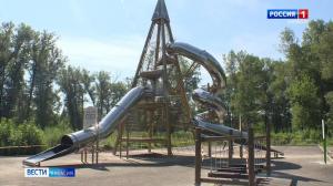 В Парке культуры и отдыха Абакана появилась новая детская площадка