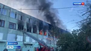 В Саяногорске произошел крупный пожар 