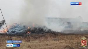 В Боградском районе по горячим следам задержали поджигателя сена 