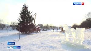 В Таштыпе в ближайшие дни откроют новогодний городок 