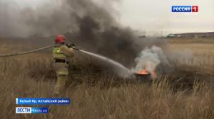 В Белом Яре сегодня тушили учебный пожар 