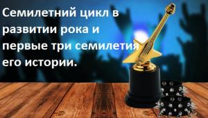 Семилетний цикл в развитии рока и первые три семилетия его истории.